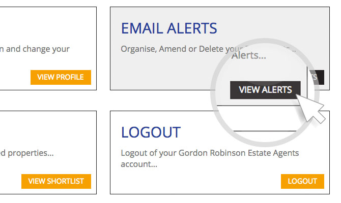 Viewing your Saved Searches